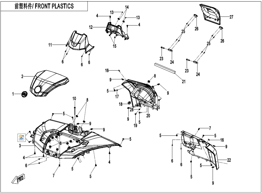 Picture for category FRONT PLASTICS (2) (F04-2)
