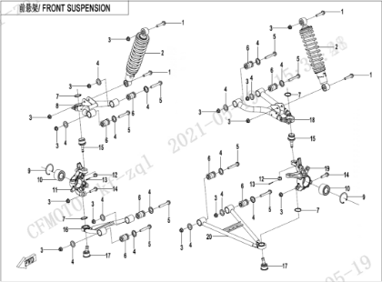 Bild för kategori FRONT SUSPENSION (F05)