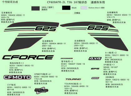 Bild för kategori DECAL KITS(VELOCITY GREY) (F19-1-B)
