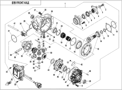 Bild för kategori FRONT AXLE (F31-V2)
