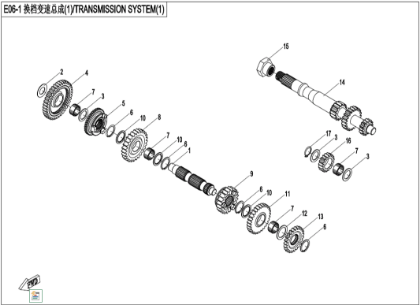 Bild för kategori TRANSMISSION SYSTEM(1) (E06-1)