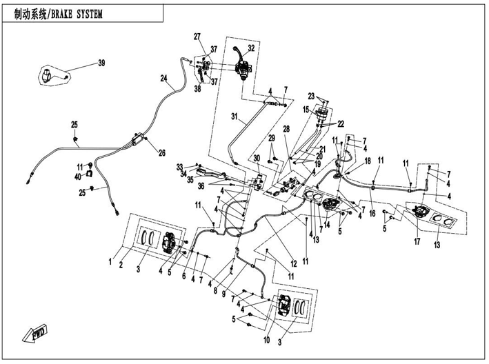 Billede til varegruppe BRAKE SYSTEM-RH, PARKING (F08-B)