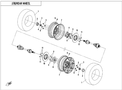 Bilde for kategori REAR WHEEL (F11-A)