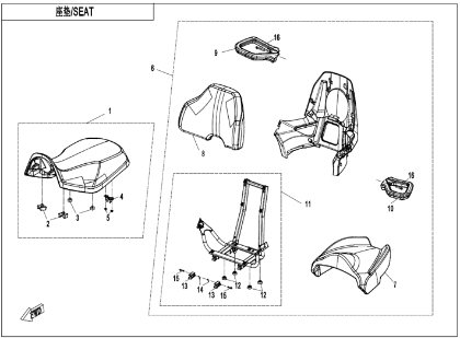 Picture for category SEAT(BLACK AND GRAY) (F13)