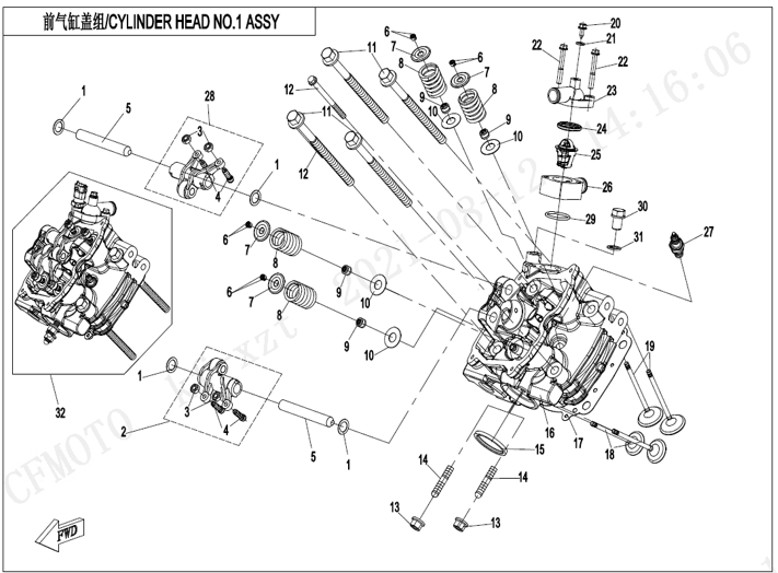Billede til varegruppe CYLINDER HEAD NO.1  (E02-2-V2)