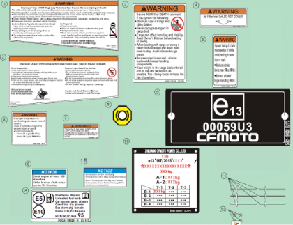 Bilde for kategori WARNING DECAL (EU167) (F19-2-A)