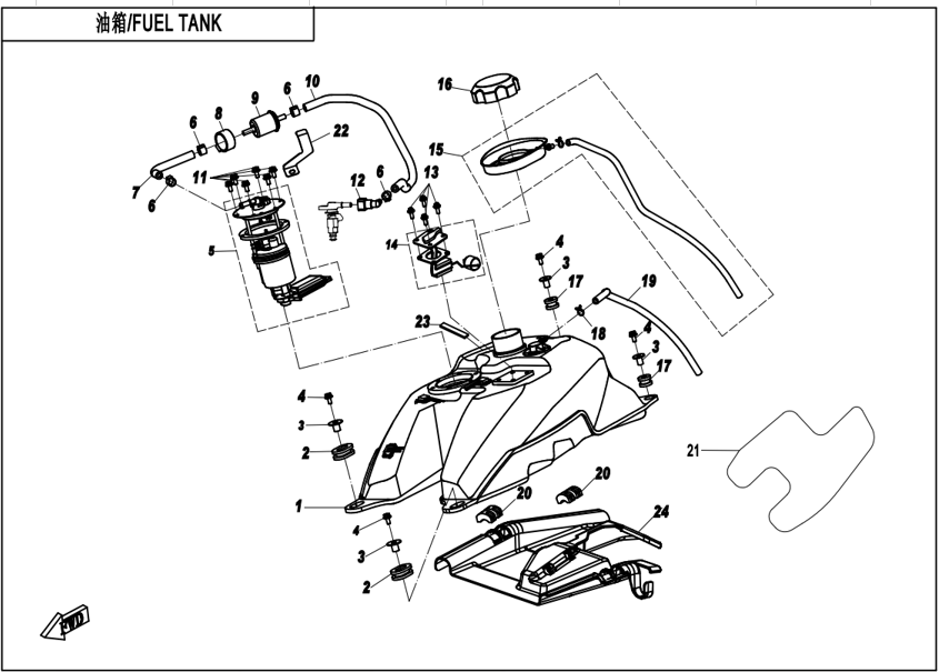 Bilde for kategori FUEL TANK (F12-V4)