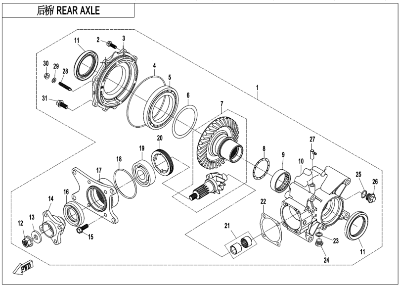 Bild för kategori REAR AXLE (F33)