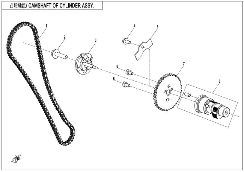 Bild för kategori CAMSHAFT OF CYLINDER (E02-4)