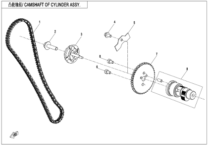 Bild för kategori CAMSHAFT OF CYLINDER (E02-4)