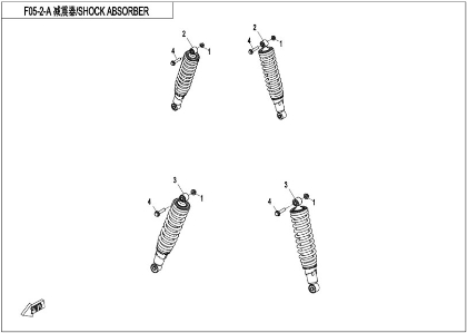 Picture for category SHOCK ABSORBER(YT OIL SHOCK ABSORBER,MAX TRAVEL DISTANCE 96)(F05-2-A)