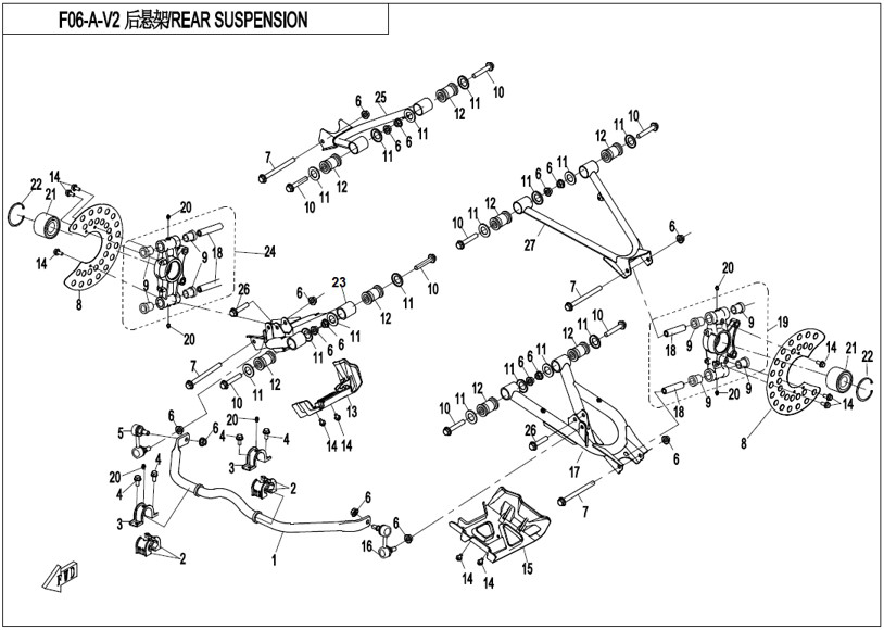 Picture for category REAR SUSPENSION(STEEL)(F06-A-V2)
