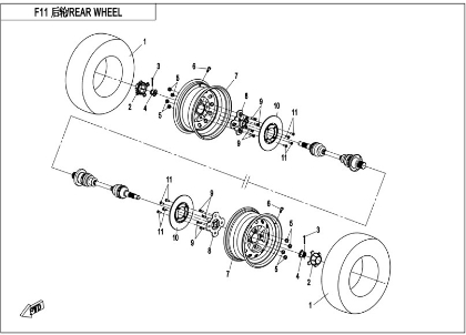 Bilde for kategori REAR WHEEL(F11)