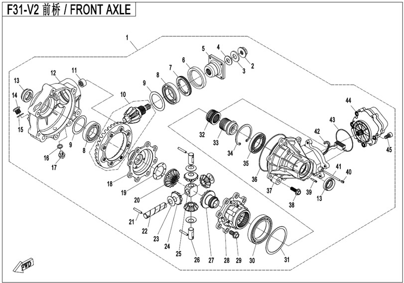Picture for category FRONT AXLE (FOUR PLANT GEARS)(F31-V2)
