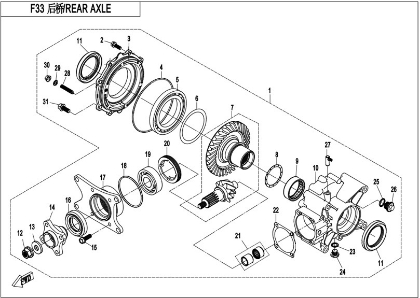 Billede til varegruppe REAR AXLE(F33-V1)