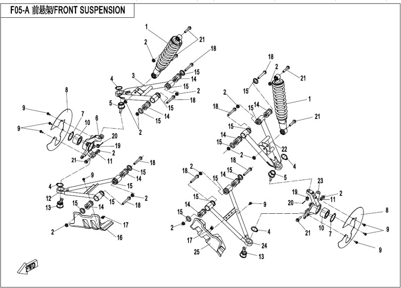 Billede til varegruppe FRONT SUSPENSION 1 (F05-A)