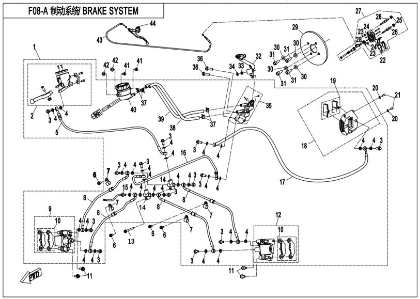 Bilde for kategori BRAKE SYSTEM (WITH T-JOINT HYDRAULIC BRAKE) (F08-A)