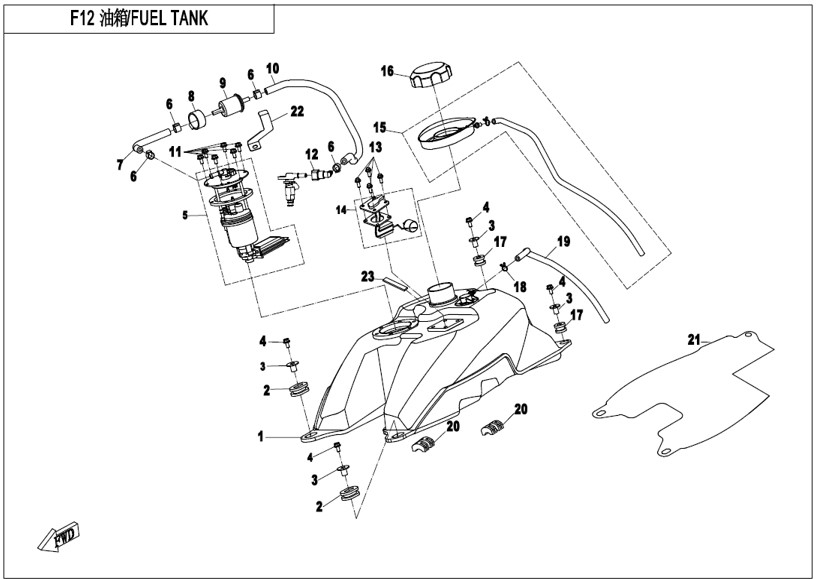 Billede til varegruppe FUEL TANK (F12)