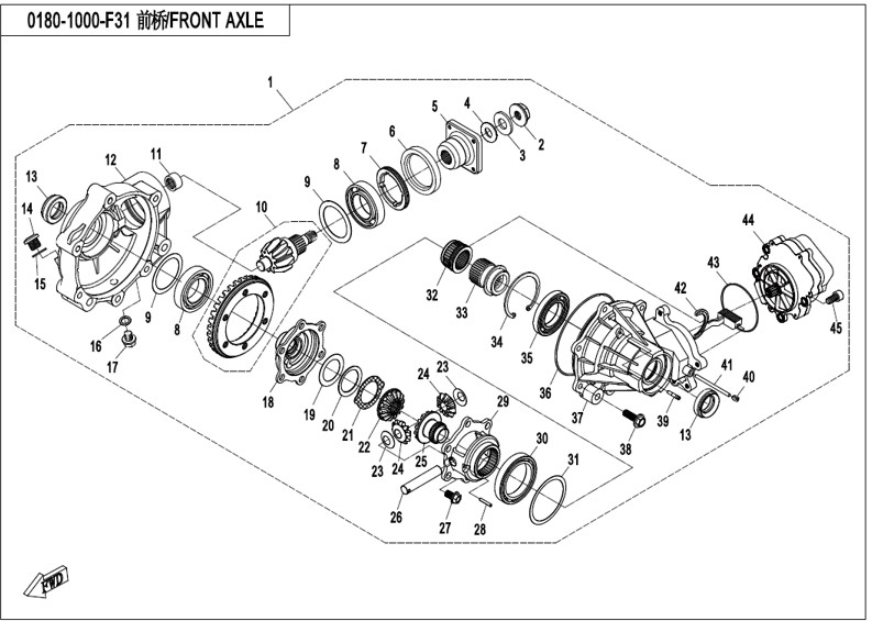 Billede til varegruppe FRONT AXLE (F31)