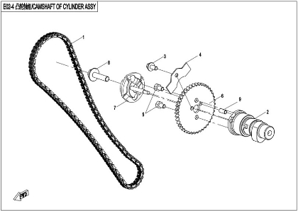 Bilde for kategori CAMSHAFT OF CYLINDER (E02-4)