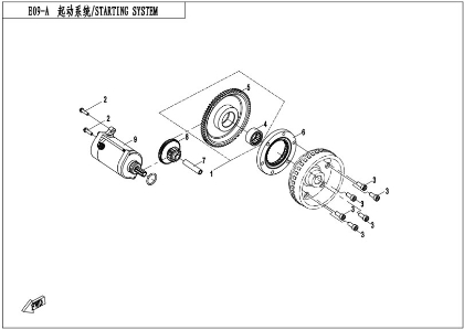 Bilde for kategori STARTING SYSTEM (WITHOUT RECOIL START) (E09-A)