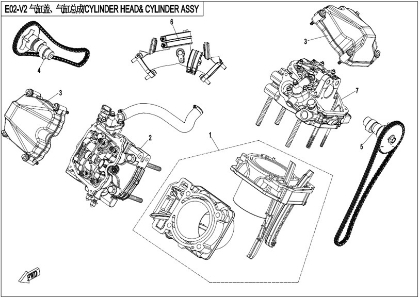 Bilde for kategori CYLINDER HEAD & CYLINDER (E02-V2)