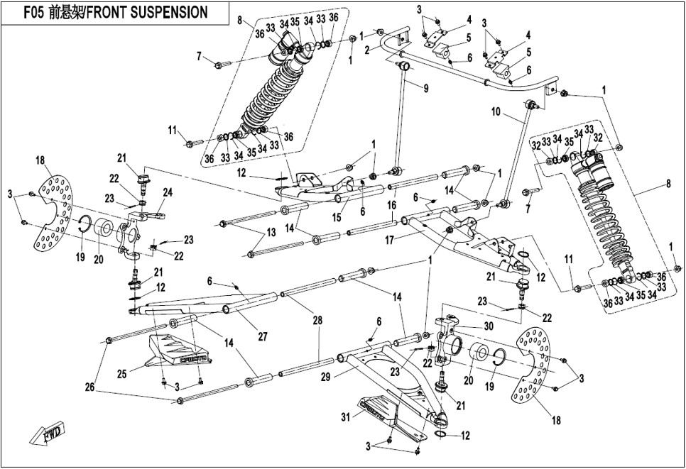 Bilde for kategori FRONT SUSPENSION (F05)