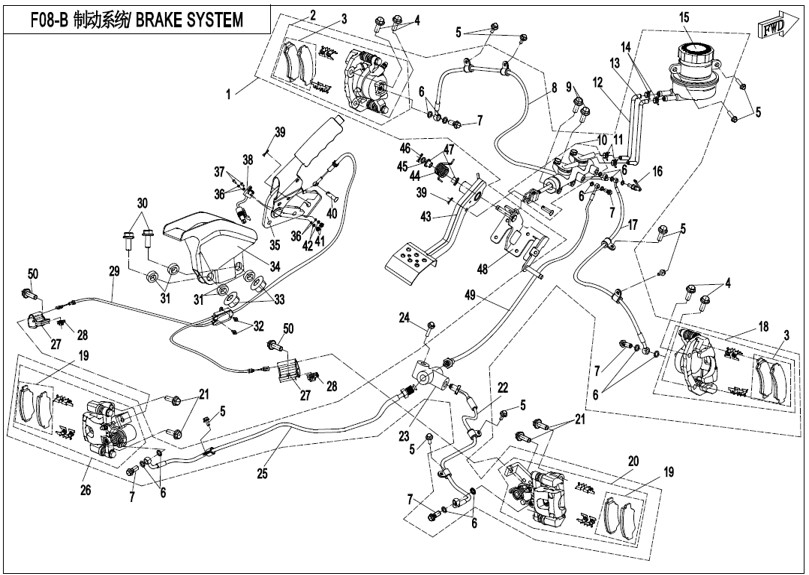 Bild för kategori BRAKE SYSTEM (STANDARD PLUG) (F08-B)