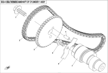 Bild för kategori CAMSHAFT OF CYLINDER 1 (E02-4)