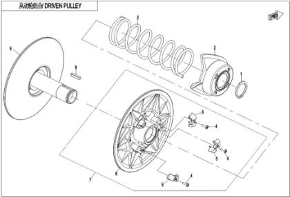 Bild för kategori DRIVEN PULLEY(HL) (E05-2-A)