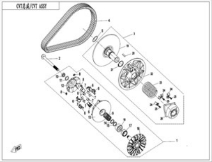 Billede til varegruppe CLUTCH & CVT ASSY (16g WEIGHT ROLLER)