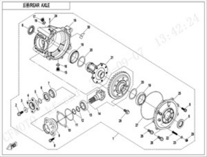 Bild för kategori REAR AXLE (NO DIFFERENTIAL)