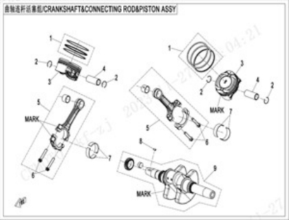 Bild för kategori CRANKSHAFT, CONNECTING ROD & PISTON ASSY
