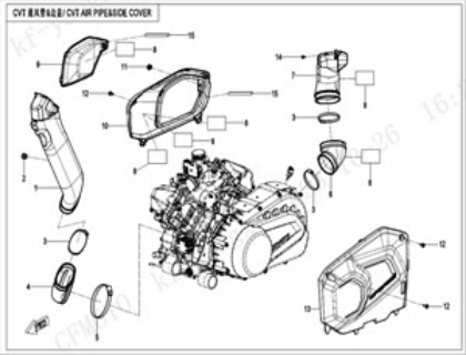 Bild för kategori CVT AIR PIPE & SIDE COVER