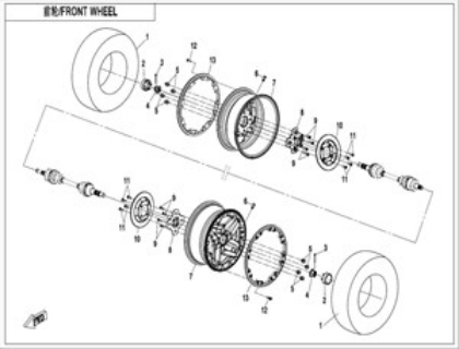 Bild för kategori FRONT WHEEL (WITH LOCK RING)