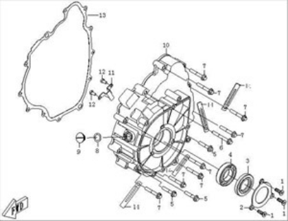 Bilde for kategori CRANKCASE COVER (LEFT)