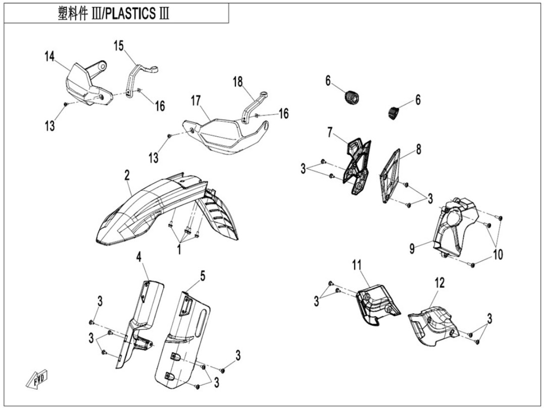 Show products in category PLASTICS 3(HIGH FENDER) Picture for category PLASTICS 3(HIGH FENDER)