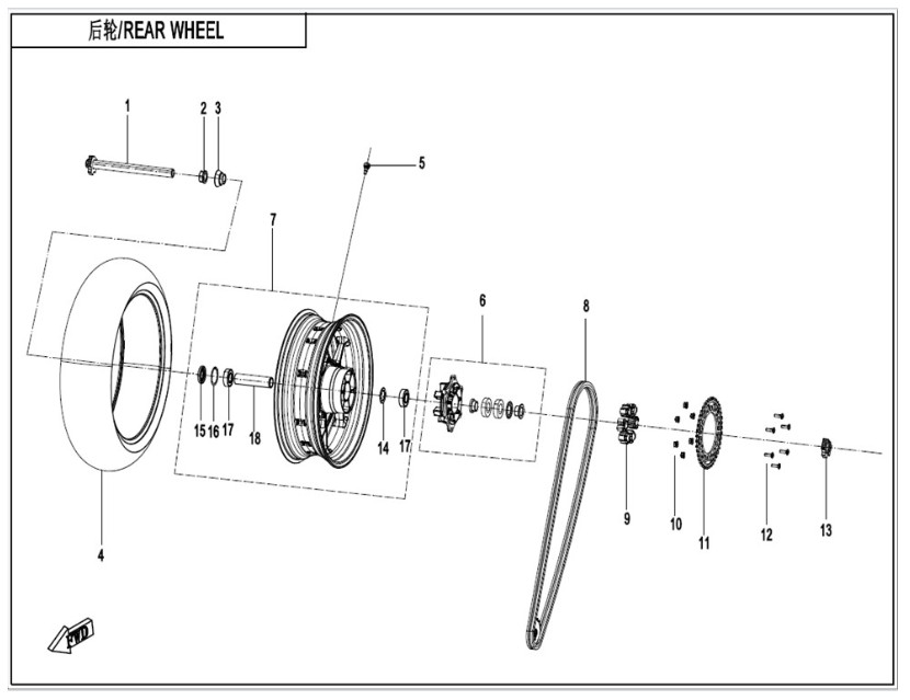 Billede til varegruppe REAR WHEEL