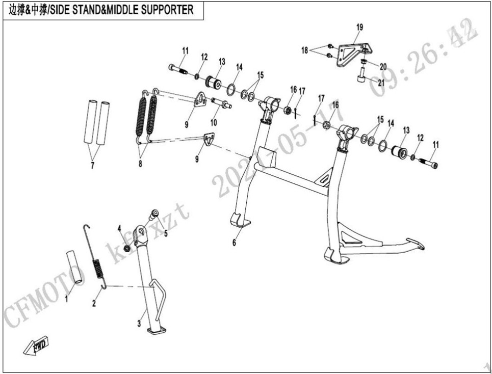 Picture for category SIDE STAND & MIDDLE SUPPORTER(EXPLORE EDITION)