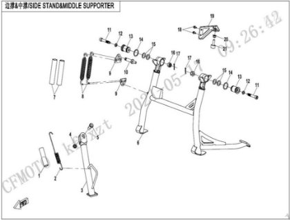 Billede til varegruppe SIDE STAND & MIDDLE SUPPORTER(EXPLORE EDITION)