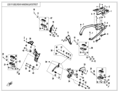 Billede til varegruppe FOOTREST & REAR HANDRAIL