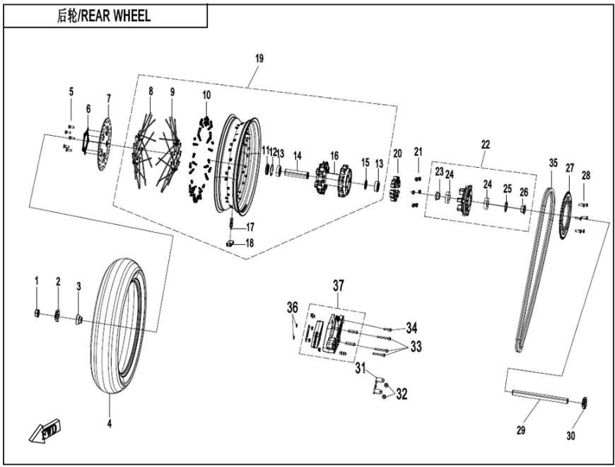 Bild för kategori REAR WHEEL