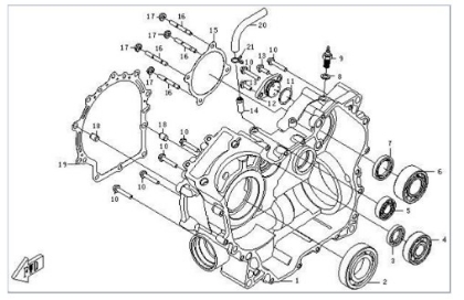 Picture for category Right Crankcase