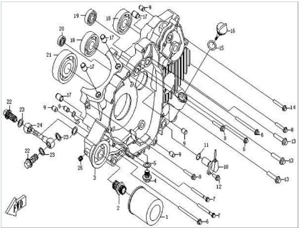 Picture for category Left Crankcase