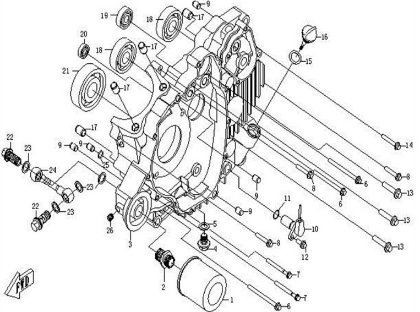 Bilde for kategori LEFT CRANKCASE