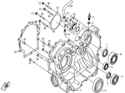 Bilde for kategori RIGHT CRANKCASE