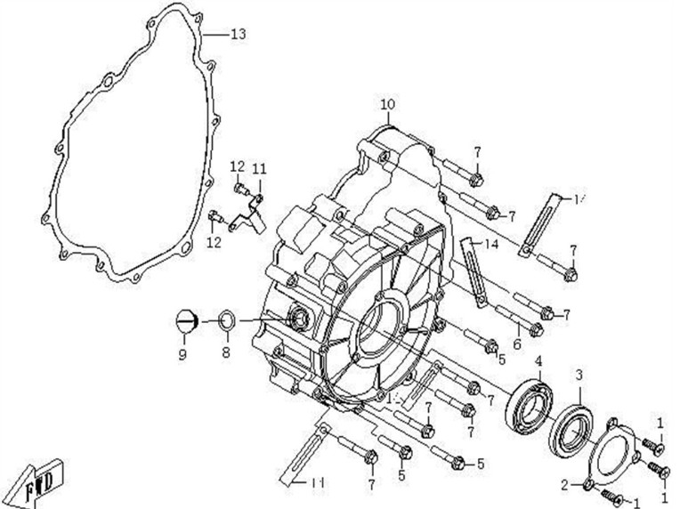 Bilde for kategori LEFT CRANKCASE COVER