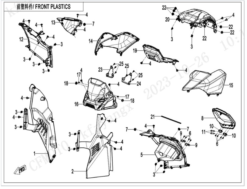 Bild för kategori Plast fram (Instrumentering)