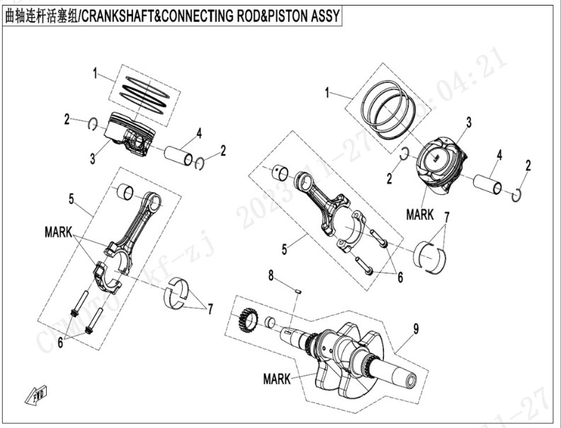 Bild för kategori Vevaxel, vevstake & kolv
