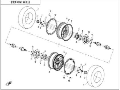 Bild för kategori Framhjul (med låsring)
